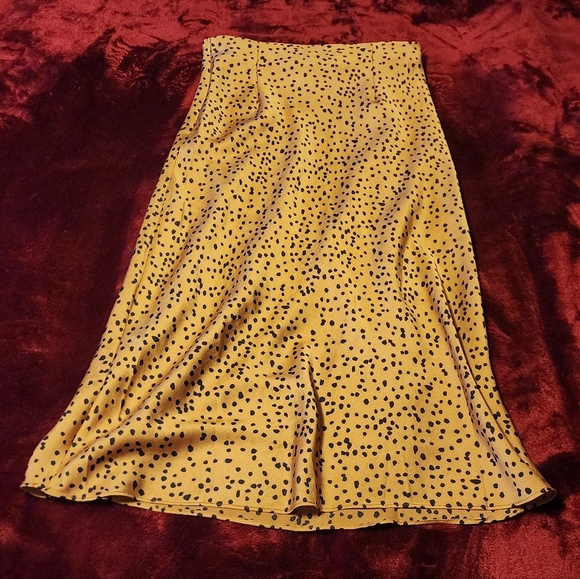 Nasty Gal Silky Satin Cheetah Spotted Animal Print Midi Skirt NWOT US 2 UK 6 - Picture 5 of 7